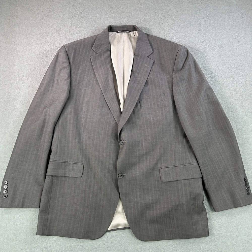 Jack Victor Blazer Mens 46R Select Wool‎ Sport Coat 2 Buttons Gray